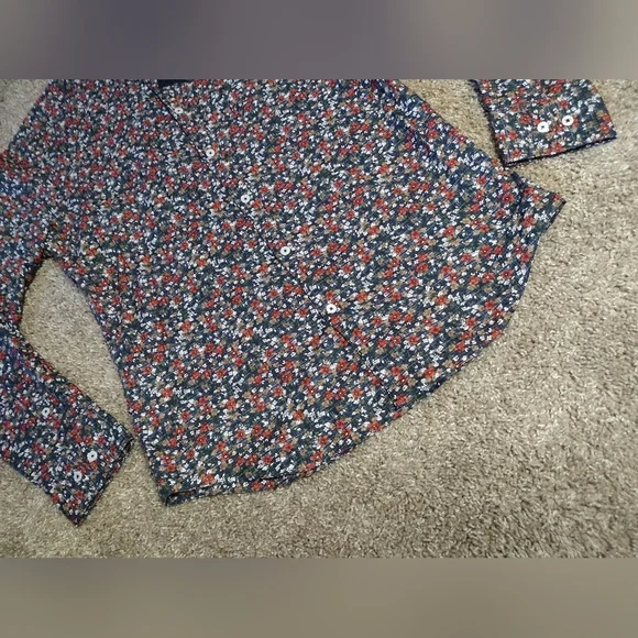 Good Man Brand Floral Long Sleeve Button Down Shirt NWT - Picture 5 of 9